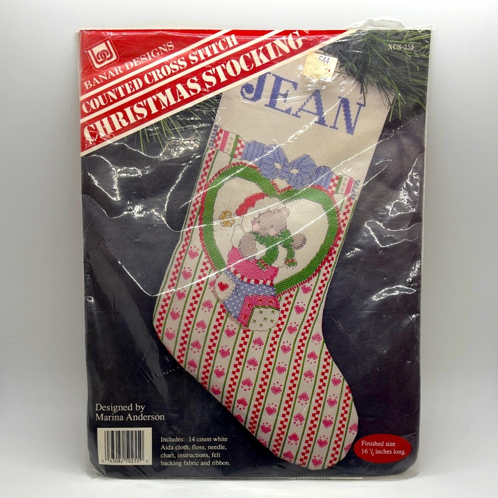 Banar Designs Christmas Stocking Name Counted Cross Stitch Kit 16.5